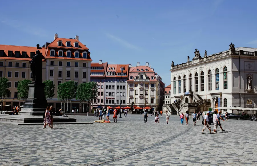 Historic city square in Dresden